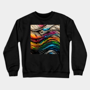 Swirling paint and ink mixed with water Crewneck Sweatshirt